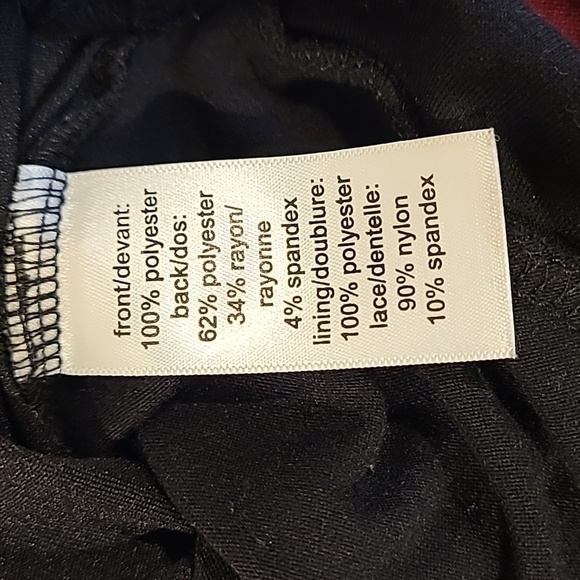 NWT * 2 Maurice Tops Black Top & Red/Maroon Top both wtih Lace Back - Picture 14 of 15